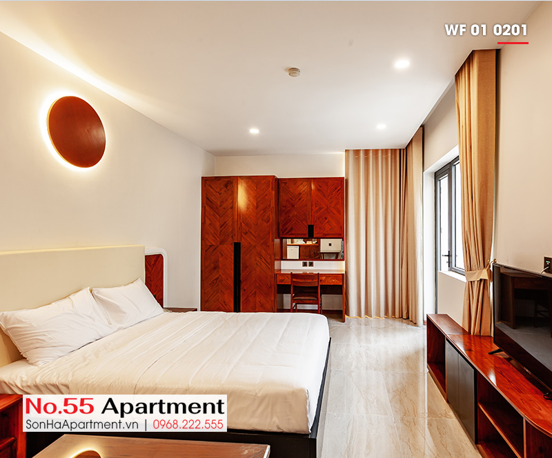 Phòng ngủ view 1 căn hộ mini cho thuê tại khu đô thị Waterfront City quận Lê Chân TP Hải Phòng WF 01 0201