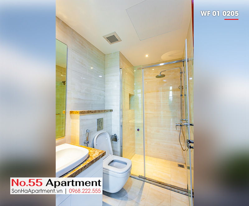 Phòng tắm   vệ sinh 2 view 1 căn hộ cho thuê tại Waterfront City quận Lê Chân TP Hải Phòng WF 01 0205